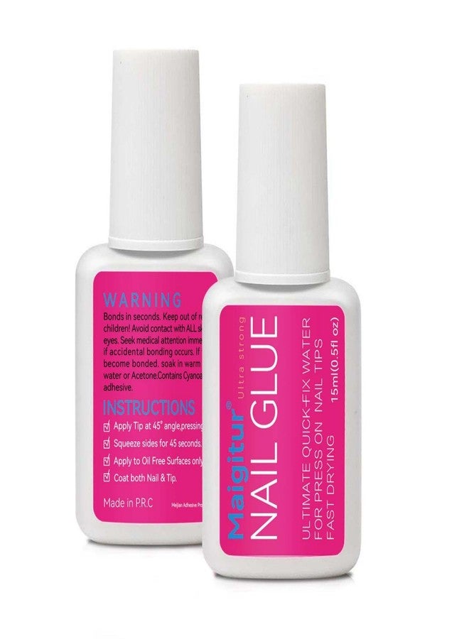 Maigitur 30ML Super Strong Nail Glue for Press Ons, Fake Nail Tips, Acrylic Nails No Uv Light Needed Nail Bond Brush in Nail Glue for Press On Nails Long Lasting Nails Glues for Beginners DIY Home - Image 2